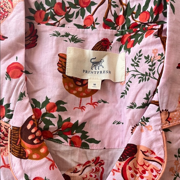 Pink Patterned Pajama Set - Picture 2 of 3